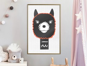 Artgeist Plagát - Decorative Alpaca [Poster] Veľkosť: 40x60, Verzia: Čierny rám