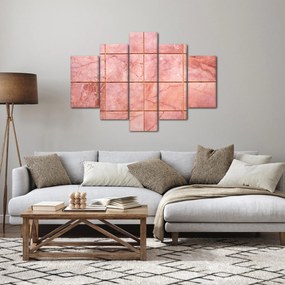 Obraz - Ružové, mramorované dlaždice (150x105 cm)