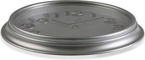 Sivé nástenné hodiny Versa In Time, ⌀ 32,7 cm