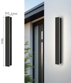 Brilagi - LED vonkajšie nástenné svietidlo LINEAR LED/12W/230V 4000K IP65 čierne