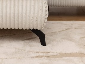 Krémová menčestrová rohová pohovka (ľavý roh/do L) Marbeya – Ropez