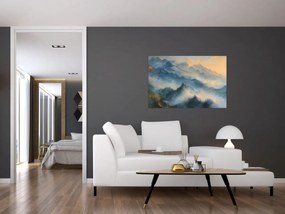 Obraz - Maľovaná horská krajina (90x60 cm)