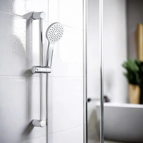 Sprchová súprava z nehrdzavejúcej ocele v striebornej farbe s ručnou sprchou/posuvný držiak 60 cm No. 2 – Allstar