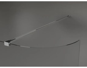 Mexen Kioto, zaoblená sprchová zástena 130 x 200 cm, 8mm číre sklo, chrómový profil, 800-130-101-01-06