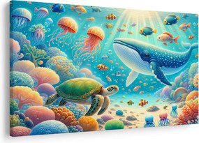 Obraz - Svet pod hladinou (90x60 cm)