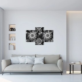 Obraz - Čiernobiele bodliaky (90x60 cm)