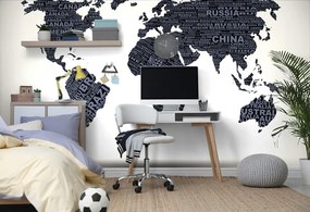 Samolepiaca tapeta mapa sveta - 150x100
