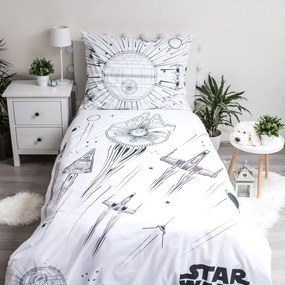 Bavlnené detské obliečky so svietiacim efektom na jednolôžko 140x200 cm Star Wars – Jerry Fabrics