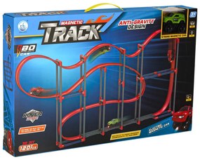 KIK Magnetická antigravitačná autodráha XL 123 cm, 120 dielov