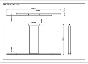 Globo 67342-24H - LED Luster na lanku KIRINA LED/24W/230V 3000K čierna