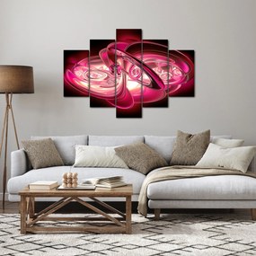 Obraz ružových fraktálov (150x105 cm)