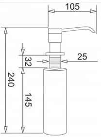 Pyramis 28102701 - Zapustený dávkovač mydla čierny