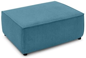 Tyrkysovomodrý menčestrový taburet Nihad – Bobochic Paris