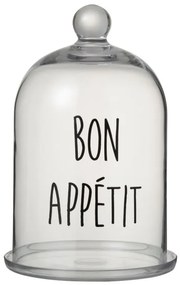 Sklenený podnos s poklopom Bon Apetit - 19 * 31cm