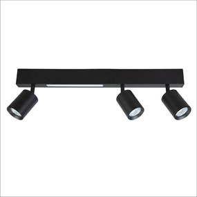Stropné svietidlo Magnet, 3x čierne kovové tienidlo + 1x LED 5W, b