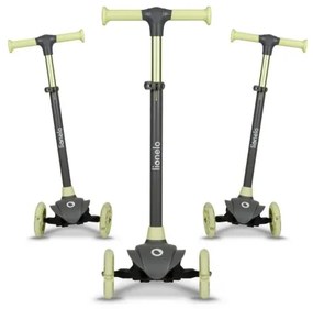 Lionelo - Detská kolobežka JESSY 3xAA šedá/zelená