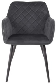 Jedálenská stolička SHELTON zamatová sivá 860503