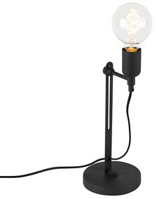 Priemyselná stolová lampa čierna - Slide