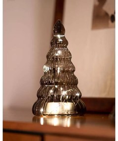 SIRIUS LED světelný stromek, skleněný, hnědý, 23,5 cm