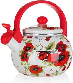 Smaltovaná pískacia kanvica POPPY 2,2 l