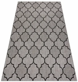 Koberec SIZAL FLOORLUX 20607 marokánsky - strieborný / čierny