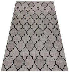 Koberec SIZAL FLOORLUX 20607 marokánsky - strieborný / čierny