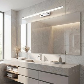 Toolight Toolight, LED nástenné svietidlo, 80cm, 13W, 4000K, 1000lm, APP1871-1W, Chrómová, OSW-66027