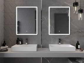Mexen Navia osvetlené kúpeľňové zrkadlo 60 x 80 cm, LED 6000K, proti pareniu - 9803-060-080-611-00