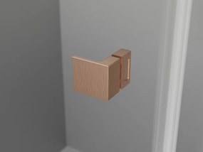 Mexen Lunar-F Duo, skladací sprchový kút 85 x 85 cm, 8mm číre sklo, profil medená matná, 836-085L-085P-65-00