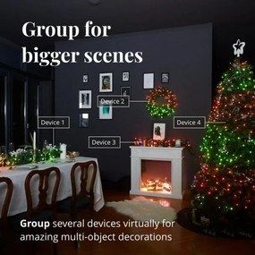 Twinkly TWS250SPP-TEU - LED RGBW Vonkajšia vianočná reťaz 250xLED 23,5m IP44 Wi-Fi