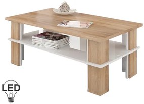Konferenčný stolík Fernhill 2 (sonoma svetlá + lesk biely). Vlastná spoľahlivá doprava až k Vám domov. 780012