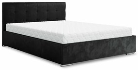Manželská posteľ 140 cm Hermila (čierna) (s roštom a úložným priestorom). Vlastná spoľahlivá doprava až k Vám domov. 1046943