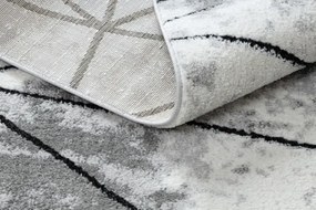 Koberec COZY Polygons, geometrický - sivý