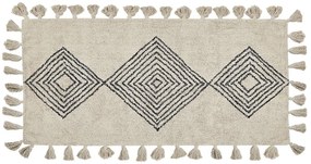 Bavlnený koberec 80 x 150 cm béžová/čierna BULCUK Beliani