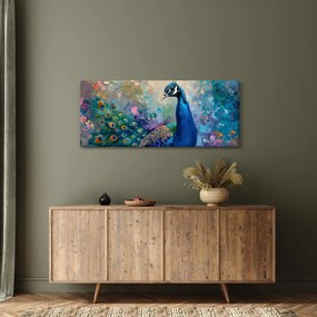 Obraz - Maľba páva (120x50 cm)