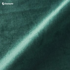 Tmavozelená zamatová podnožka Devichy Rothe