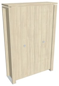 Vysoká skriňa Verno+ S 140 x 46 x 210 cm, agát / vanilka