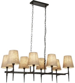 Searchlight 30690-8BK - Luster na reťazi GOTHIC 8xE14/60W/230V čierna