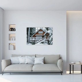 Obraz - Drevená chata (90x60 cm)