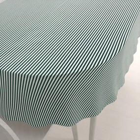 Biante Bavlnený oválny obrus Sandra SA-362 Tmavo zeleno-biele pásiky 100x160 cm