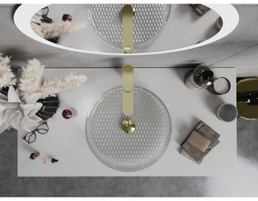 Mexen Aura, sklenené umývadlo na dosku, 39 x 39 cm, číra, 24013900