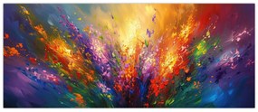 Obraz - Abstrakcia kvetov (120x50 cm)