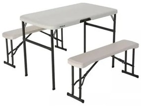 Zostava 2 lavičiek + stola LIFETIME 80352 - biela