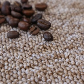 Spoltex, Metrážny koberec Balance 91 sv. hnedý, na mieru, šíře 4m, hnedá, filc, chodba / predsieň