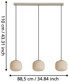 Eglo 900894 - Luster na lanku COMINIO 3xE27/40W/230V