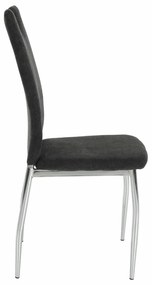 Kondela Jedálenská stolička, hnedosivá látka/chróm, OLIVA NEW 67283