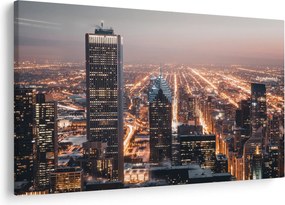 Obraz svietiacej metropoly (90x60 cm)