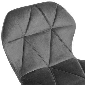Barová stolička Gordon, chrómovaný grafit Velvet