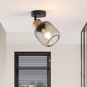 Brilagi - Nástenné bodové svietidlo BASKLITE 1xE27/15W/230V kaučukovník/čierna