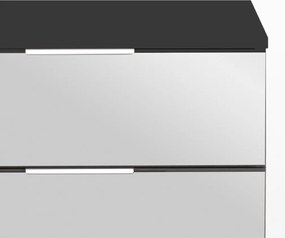 Nočný stolík Easy Plus, grafit/zrcadlo